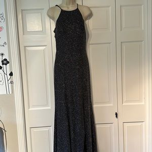 High Neck Exposed Back Gown